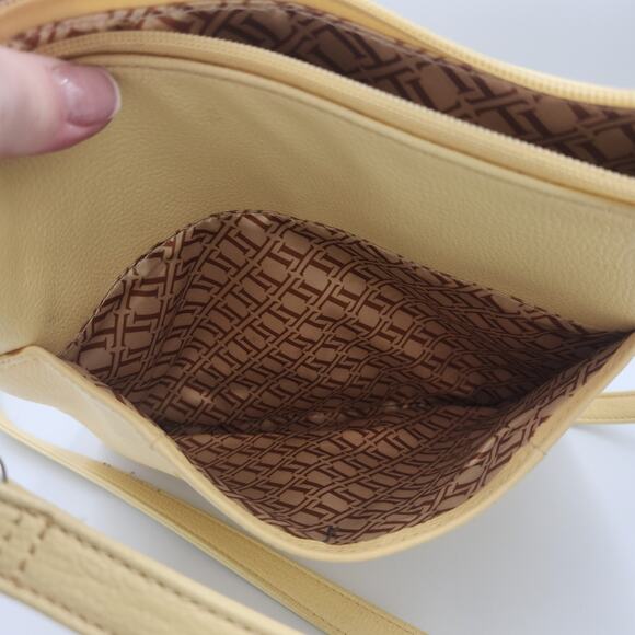 Tignanello Yellow Pebble Leather Crossbody. Great Spring Easter Colored Bag. - Picture 5 of 6